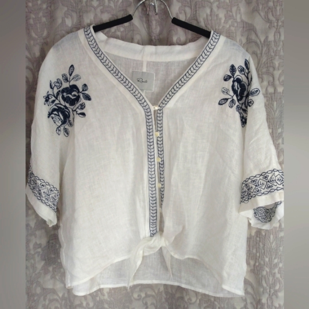 Rails Thea embroidered top